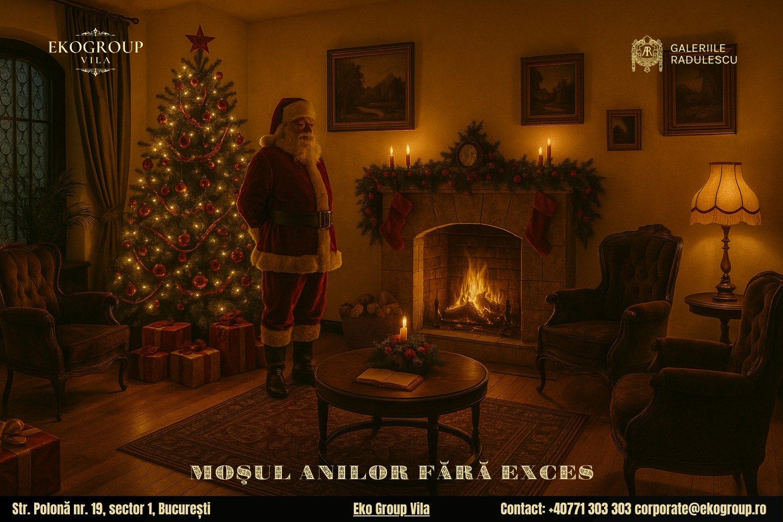 Legenda lui Moș Crăciun în atmosfera fascinantă a Crăciunului anilor ’30 la Eko Group Vila